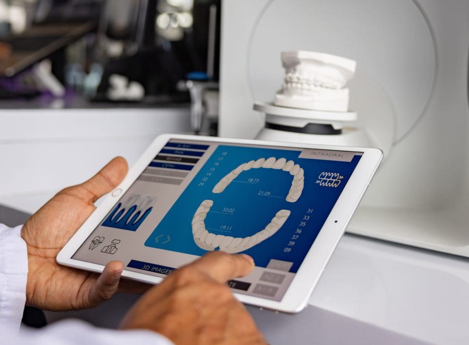 Digital dental impression on tablet